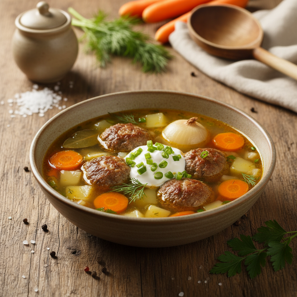 Klassikaline frikadellisupp: retsept nagu vanaema köögis