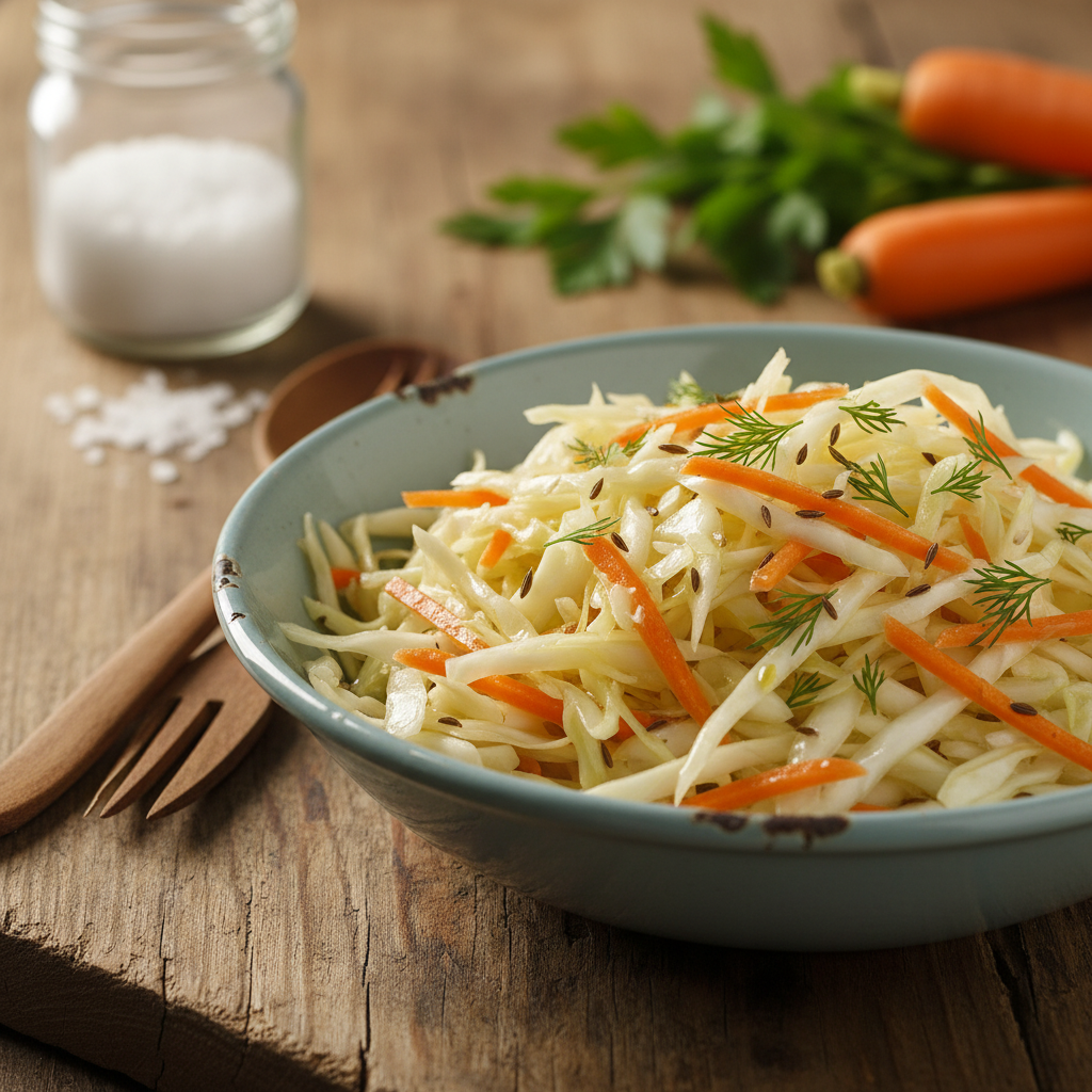 Krõmpsuv kapsa-porgandisalat: valmib vaid mõne minutiga