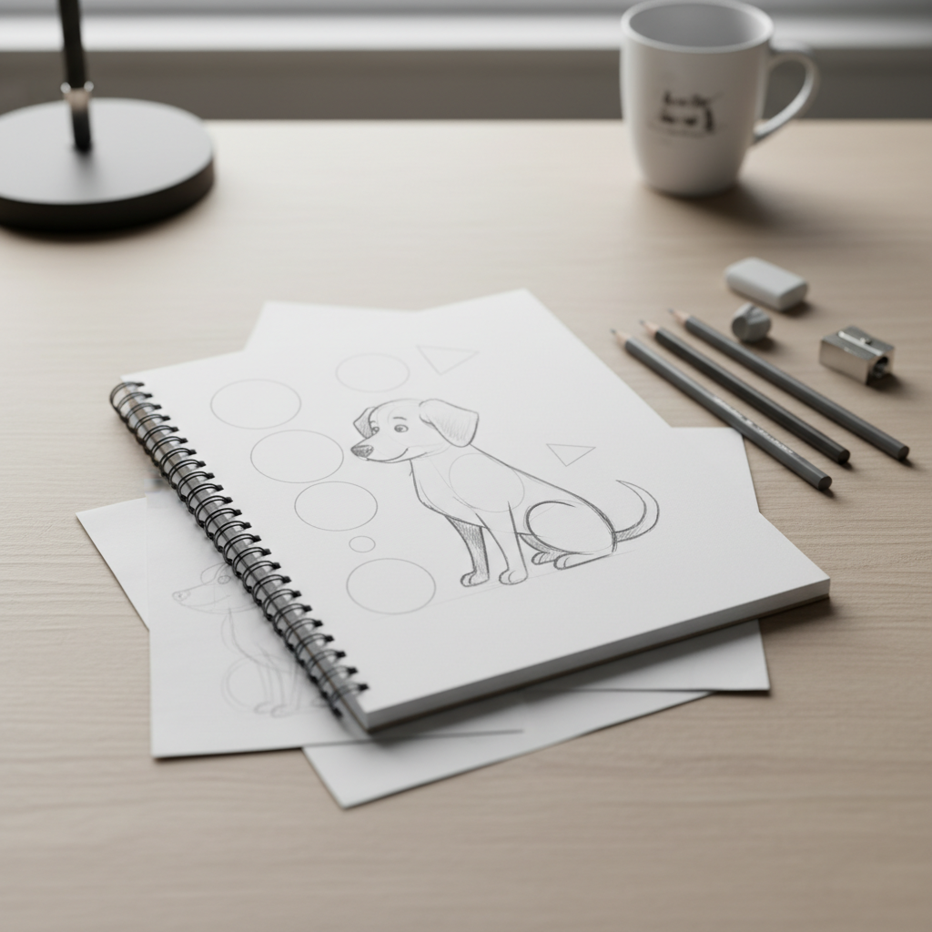 Õpetus: Kuidas joonistada koera vaid paari minutiga