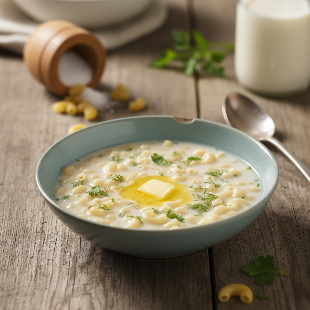 Lapsepõlve lemmik: kiire ja soodne piima-makaronisupp