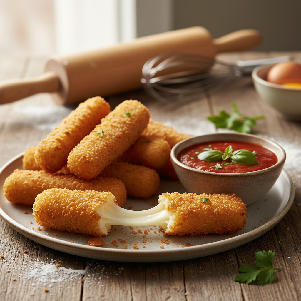 Kuidas teha kodus täiuslikke krõbedaid mozzarellapulki