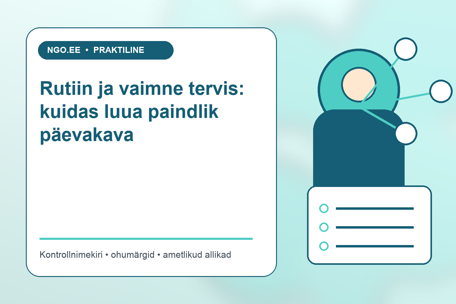 Rahulik hommikurutiin kalendri, jalutuskäigu ja uneaja sümbolitega