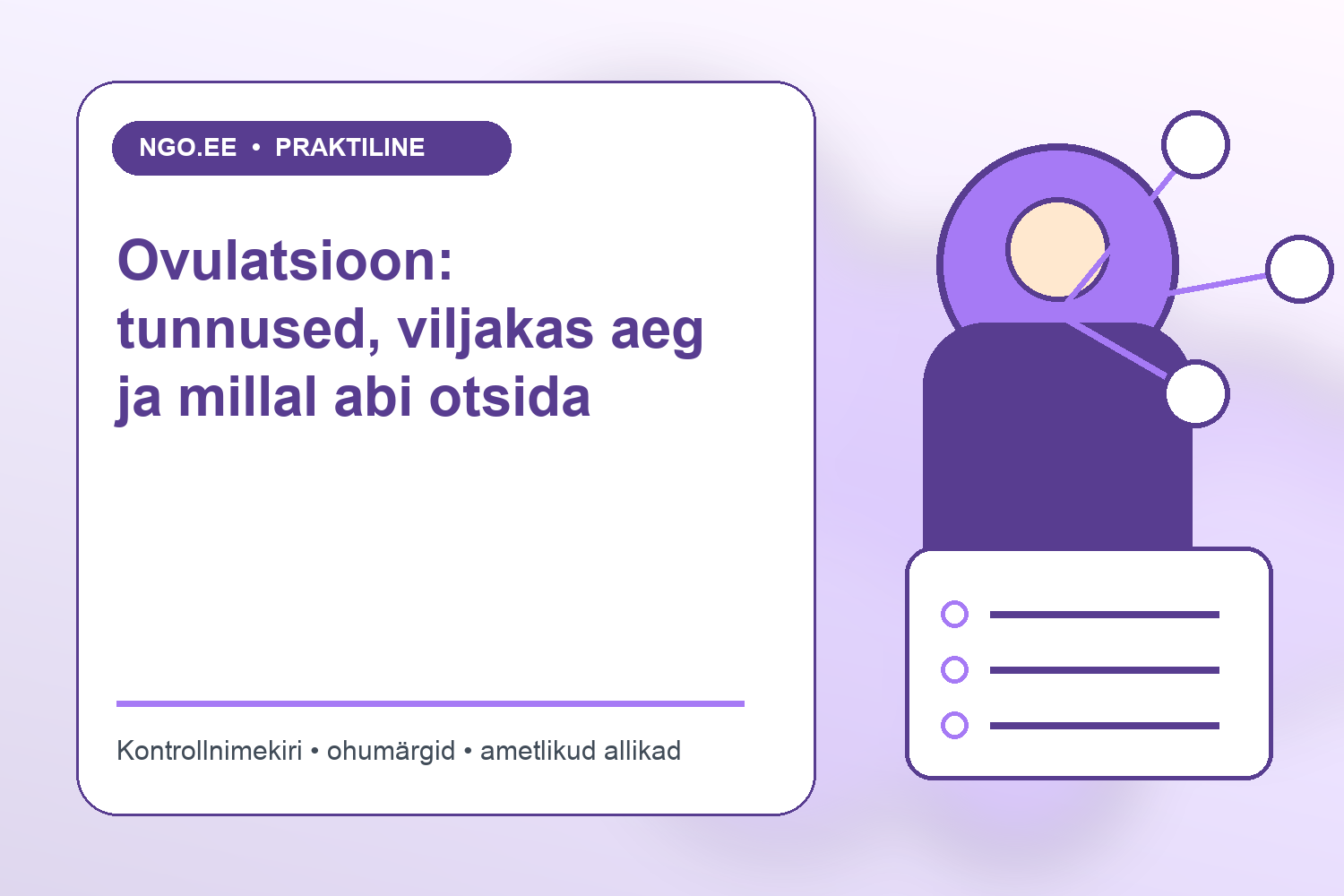 Menstruaaltsükli kalender ja ovulatsiooni bioloogiline illustratsioon