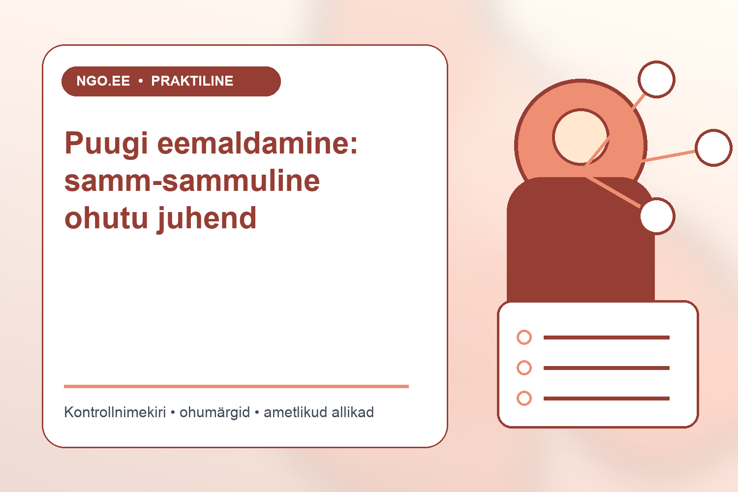 Peene otsaga pintsetid eemaldamas puuki naha lähedalt